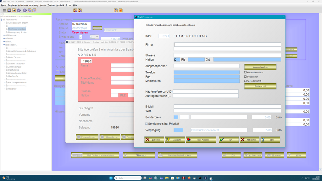 Suite Advanced Hotel Software (Server & Clients, Multi-User System)