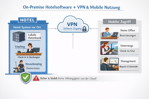 Suite Junior bis 40 Zimmer Hotel Software (Single-User System)