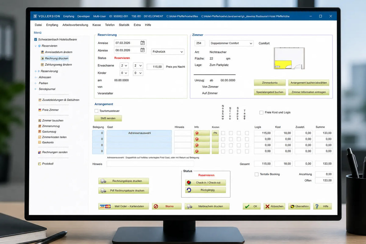 Suite Junior - PMS Hotel Software für Beherberungsbetriebe